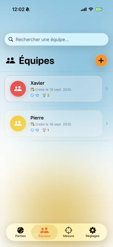 Liste des équipes de pétanque enregistrées dans Cochonnet