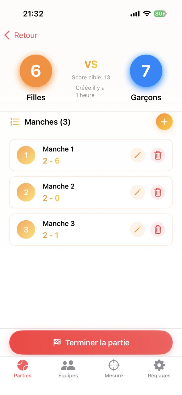 Gestion de score de tournoi